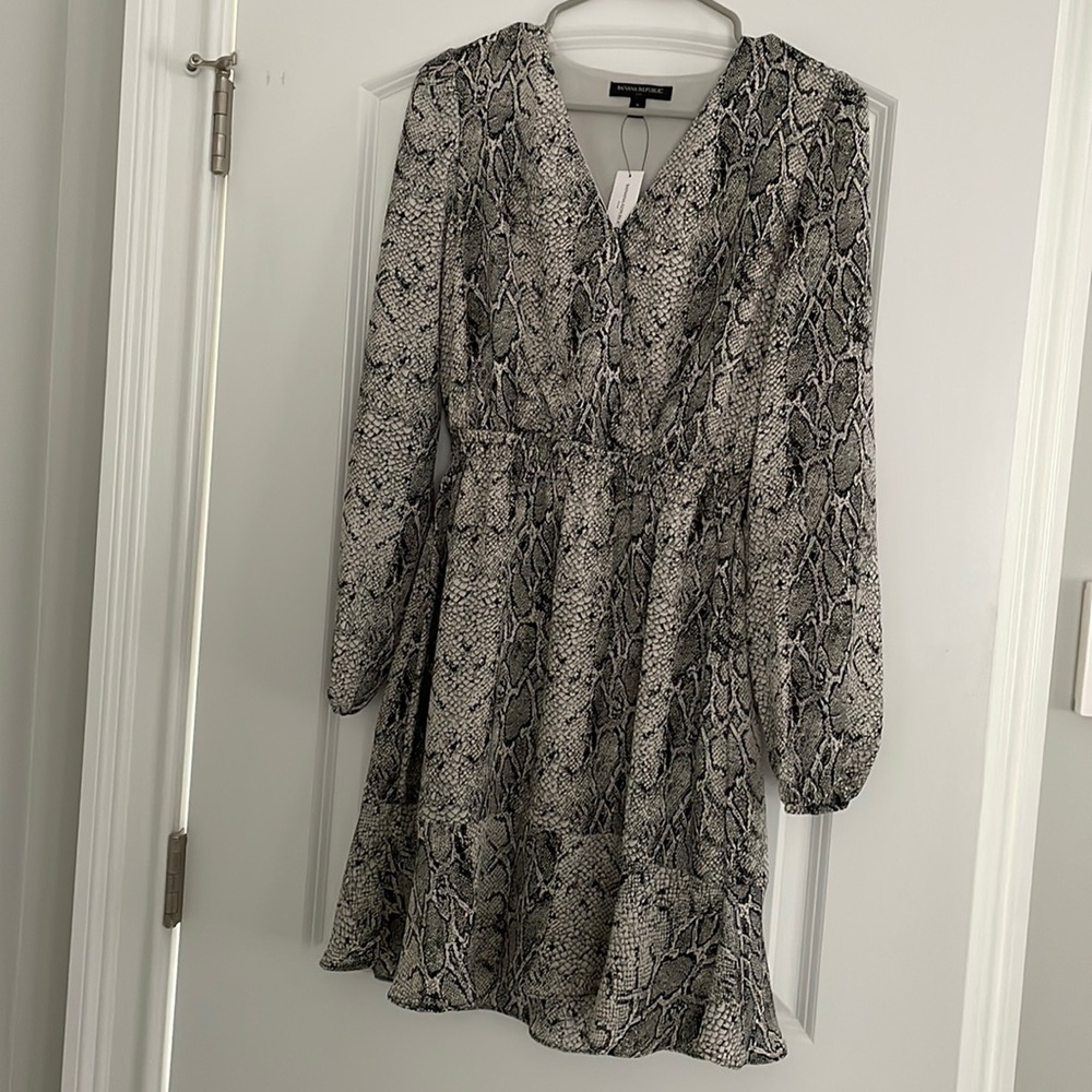 Banana Republic snakeskin print dress